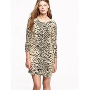 J. Crew Jules Leopard‎ Shift Dress in Wildcat Leopard Print Size 0